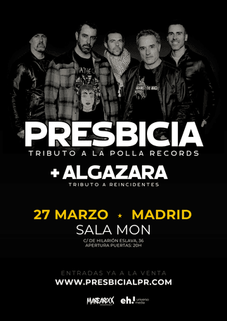 alt_im: PRESBICIA (Tributo a La Polla Records) + ALGAZARA (Tributo a Reincidentes)